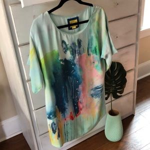 Maeve (Anthropologie) Silk T-Shirt Dress